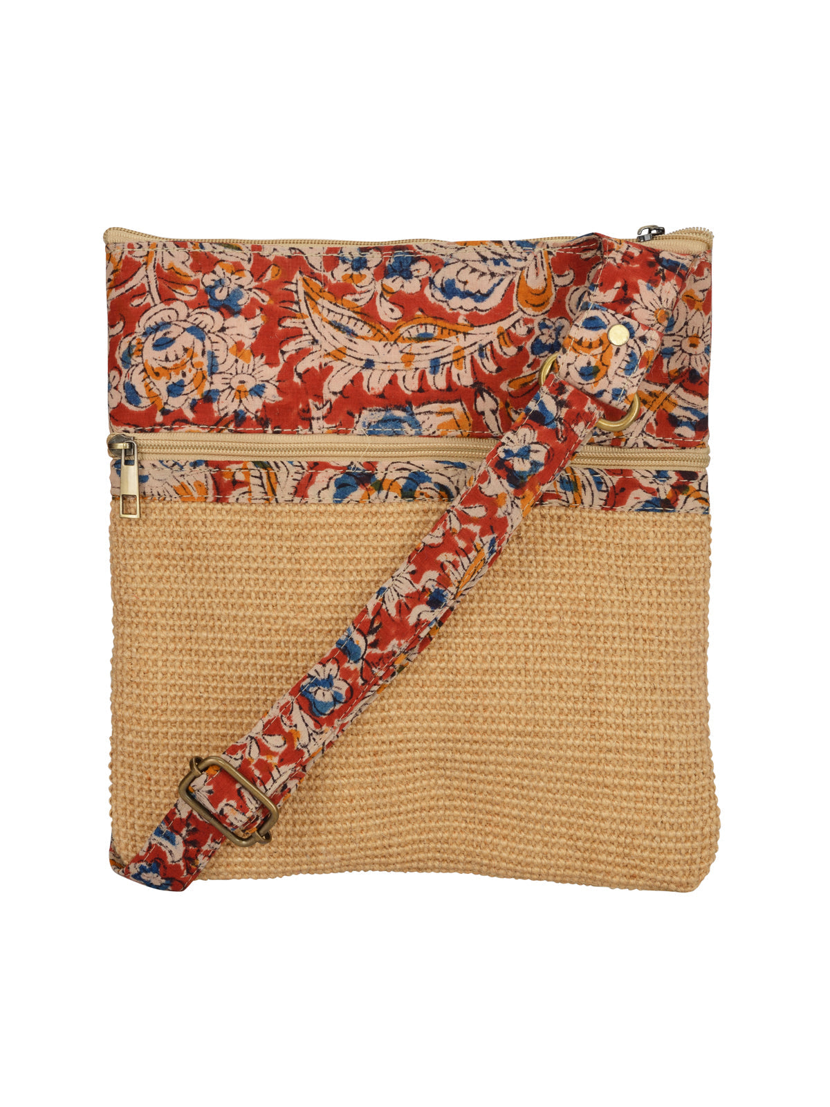 JUTE COTTAGE DOBBY SLING BAG MEDIUM, SUSTAINABLE, ECO-FRIENDLY, 100% GENUINE, STYLISH JUTE BAG (NATURAL 11X9)