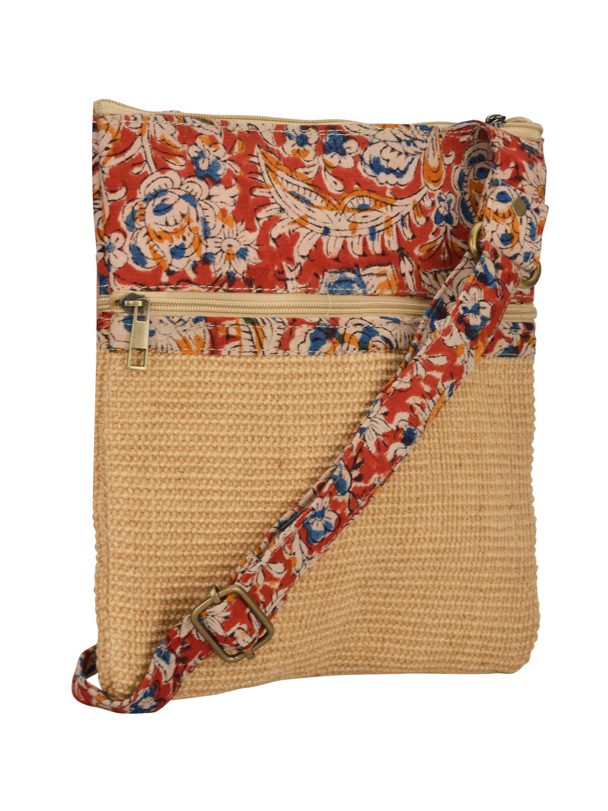 JUTE COTTAGE DOBBY SLING BAG MEDIUM, SUSTAINABLE, ECO-FRIENDLY, 100% GENUINE, STYLISH JUTE BAG (NATURAL 11X9)