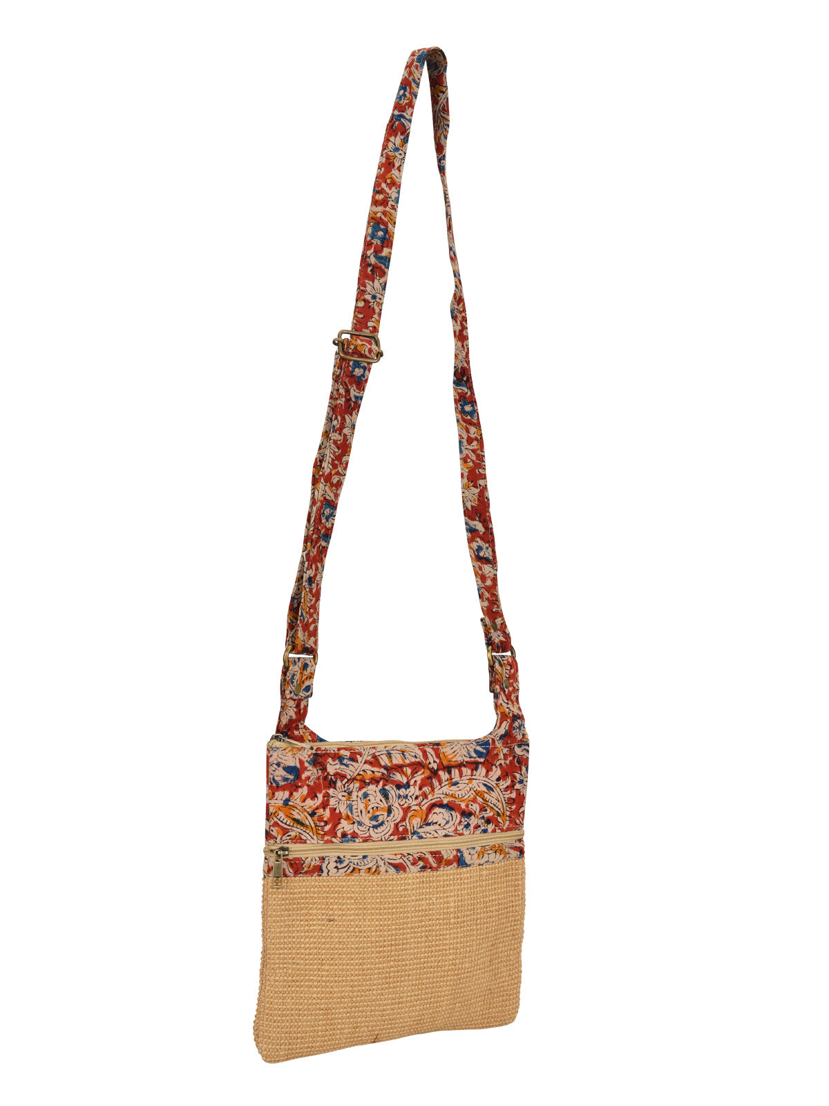 JUTE COTTAGE DOBBY SLING BAG MEDIUM, SUSTAINABLE, ECO-FRIENDLY, 100% GENUINE, STYLISH JUTE BAG (NATURAL 11X9)