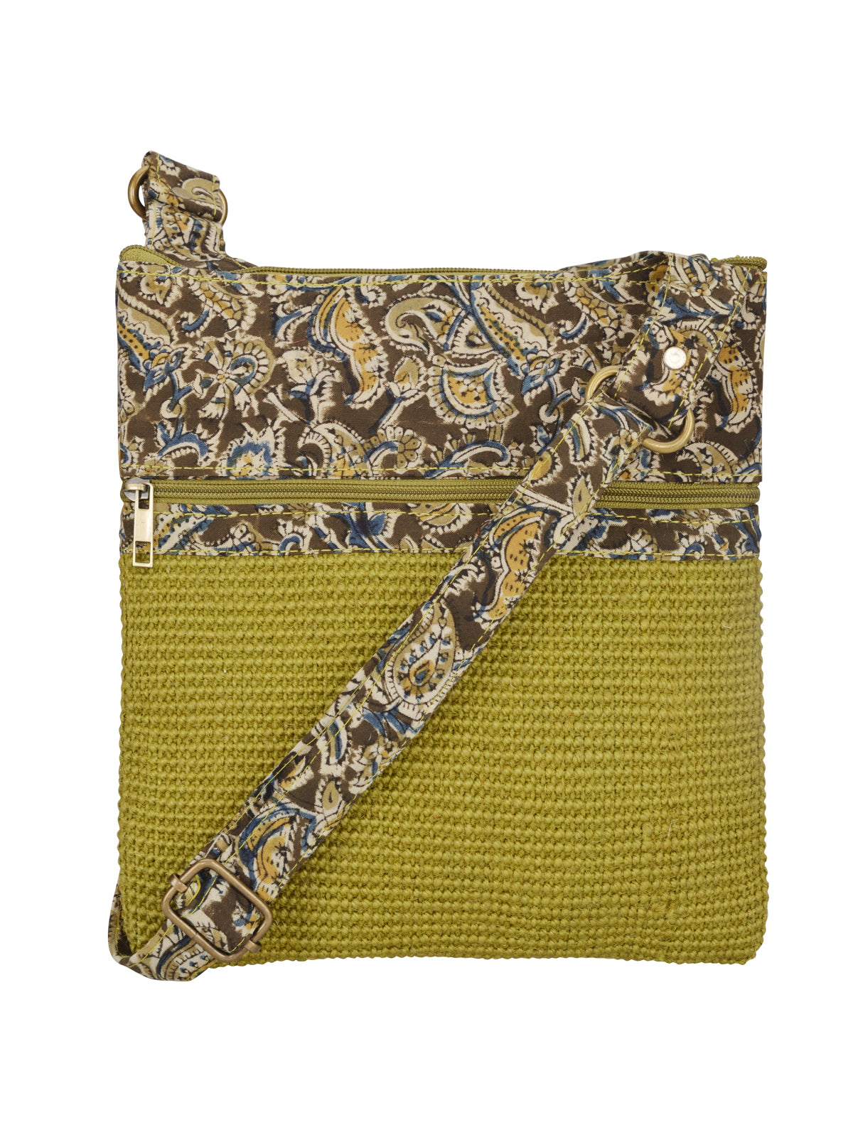 JUTE COTTAGE DOBBY SLING BAG MEDIUM, SUSTAINABLE, ECO-FRIENDLY, 100% GENUINE, STYLISH JUTE BAG (NATURAL 11X9)