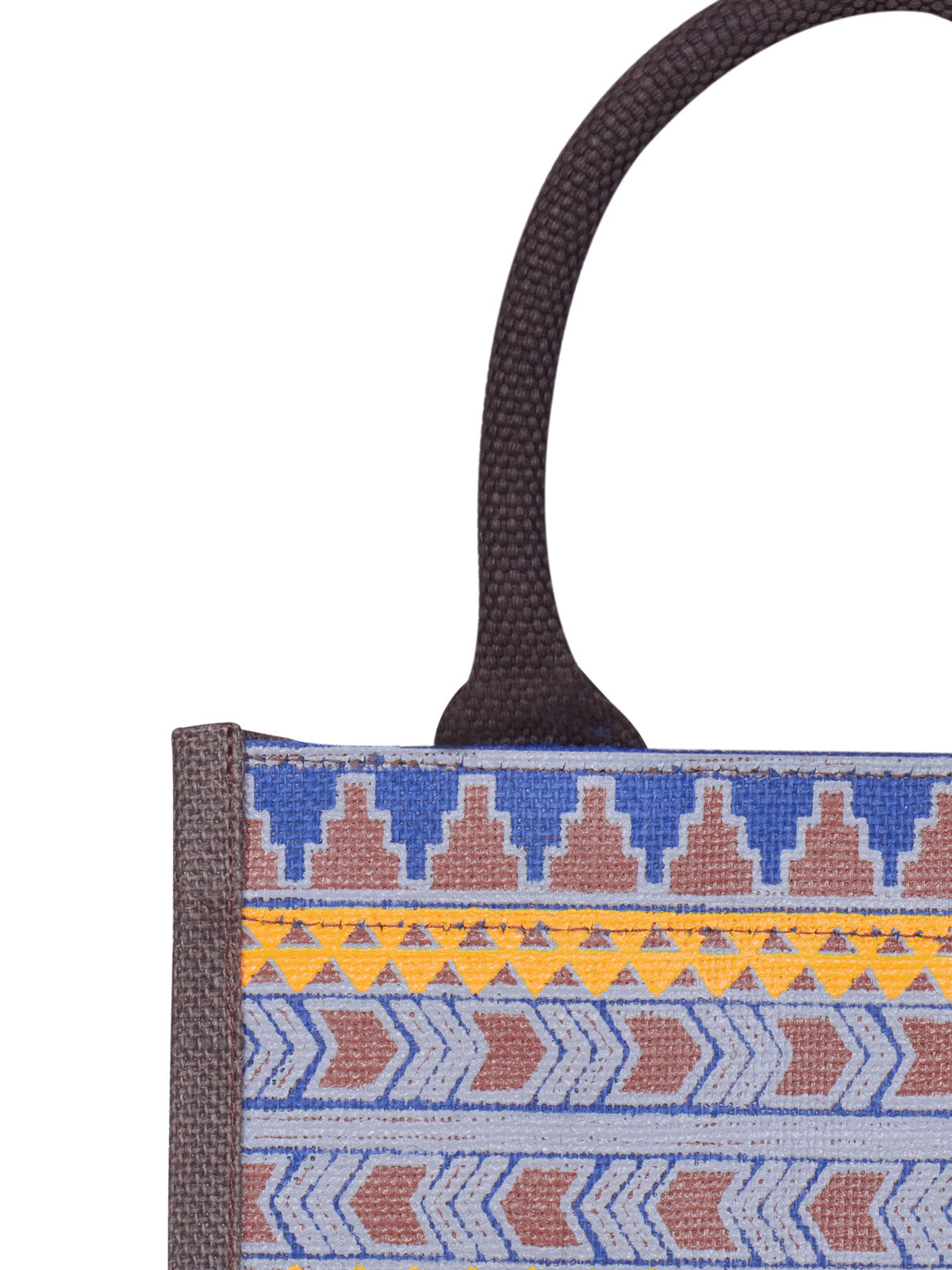 13 X 11 X 7 - AZTEC PRINT LUNCH BAG (B-064-BROWN)