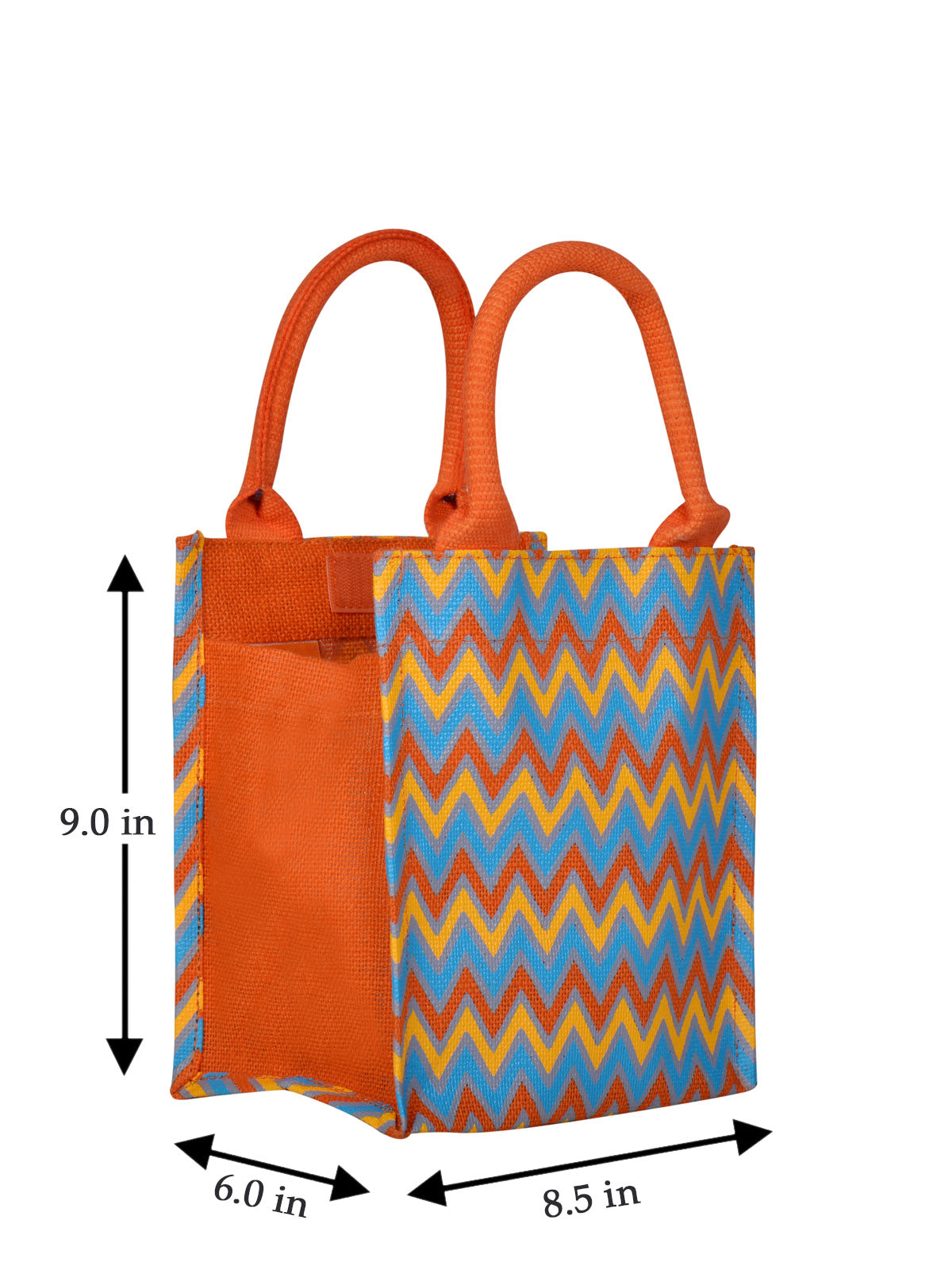 9 X 8 X 6 - ZIGZAG MULTICOLOUR (B-156-ORANGE)
