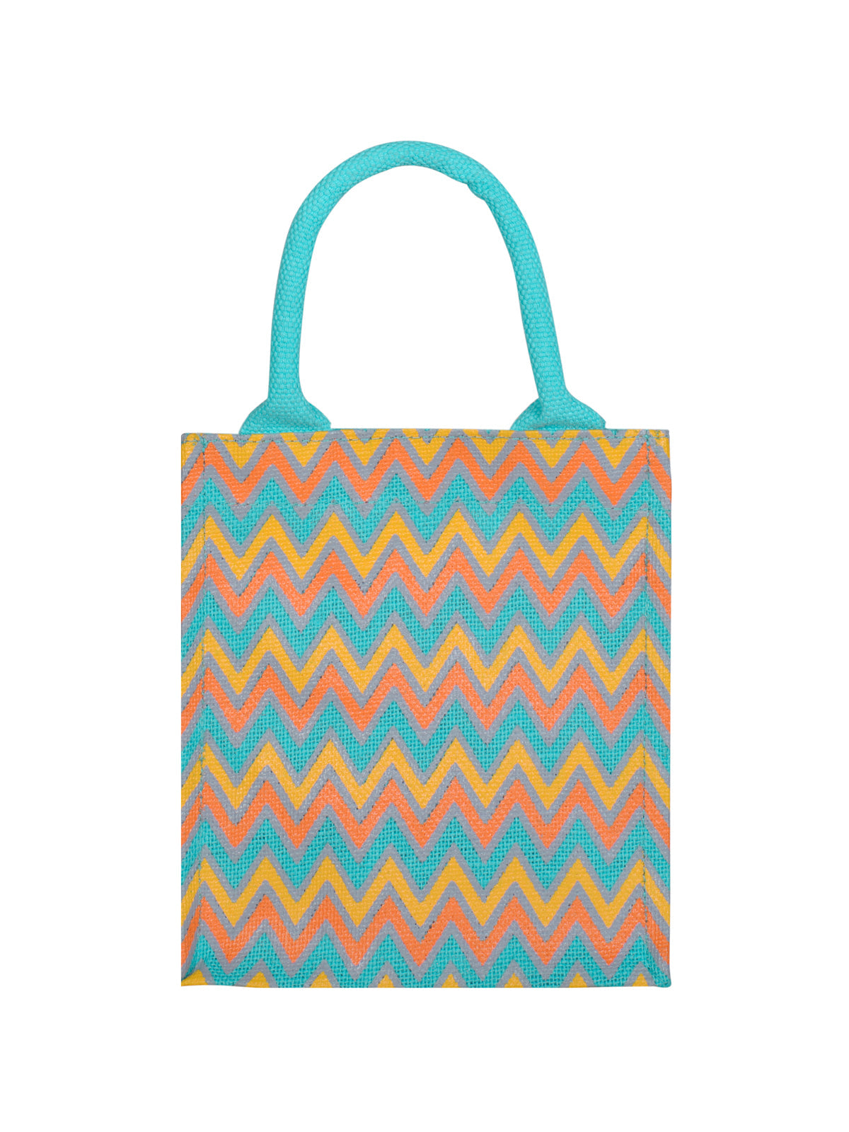 9 X 8 X 6 - ZIGZAG MULTICOLOUR (B-156-TURQUOISE BLUE)