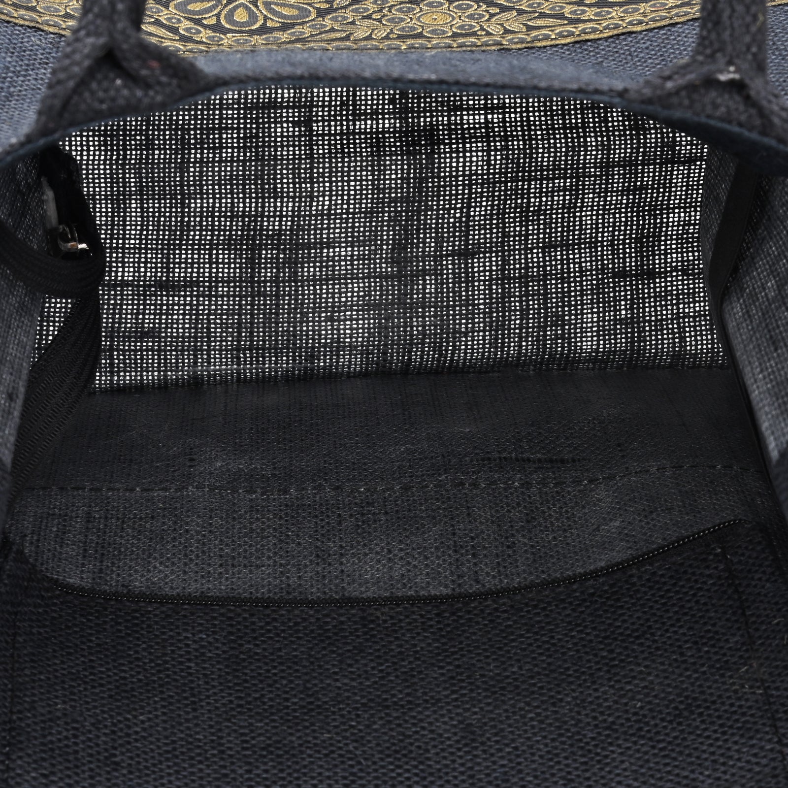 JUTE COTTAGE LACE ZIPPER LUNCH BAG, SUSTAINABLE, ECO-FRIENDLY, 100% GENUINE JUTE, STYLISH (BLACK 11X10X7)