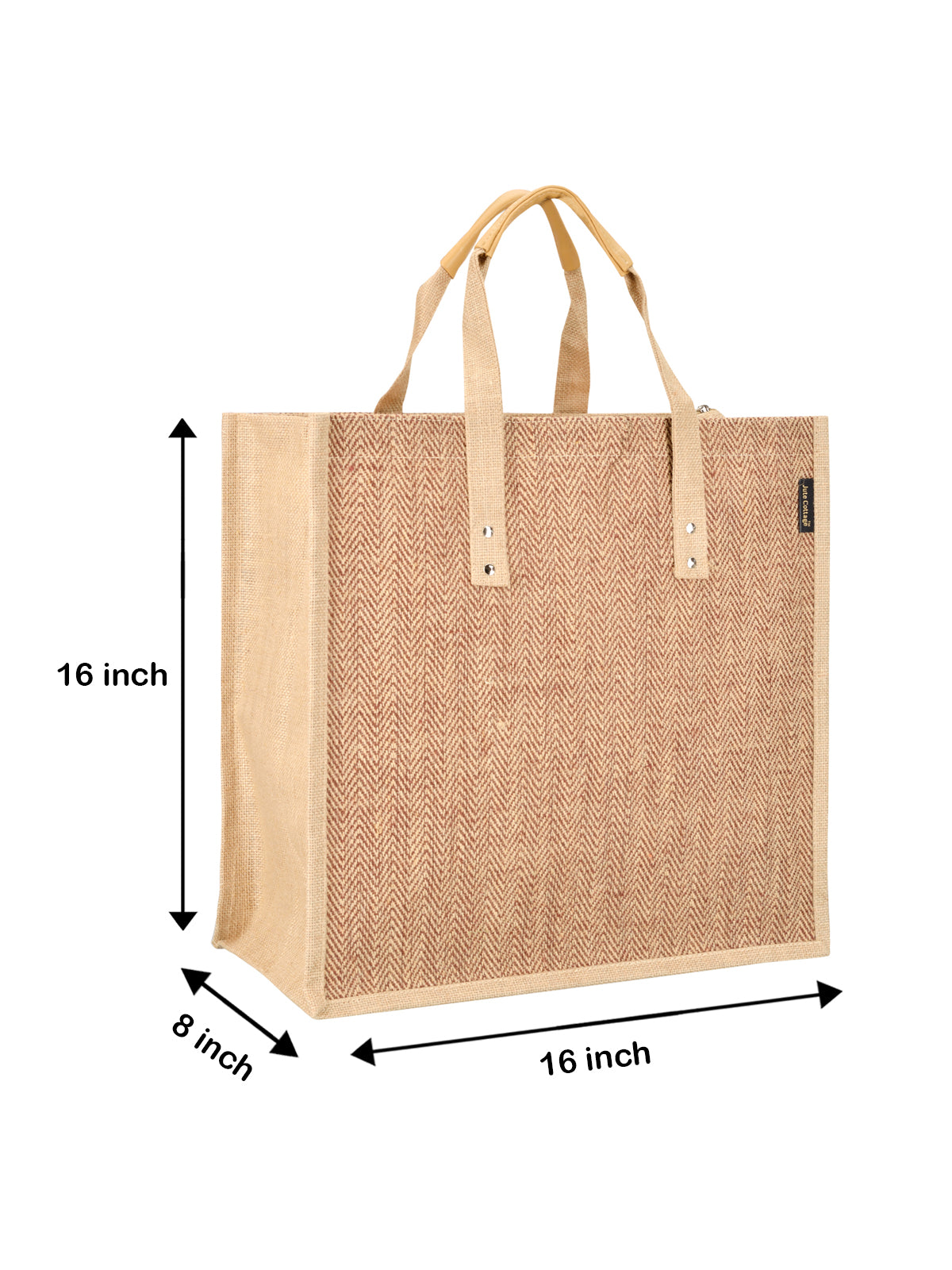 16 X 16 X 9 - HERRINGBONE ZIPPER (B-120-BROWN)