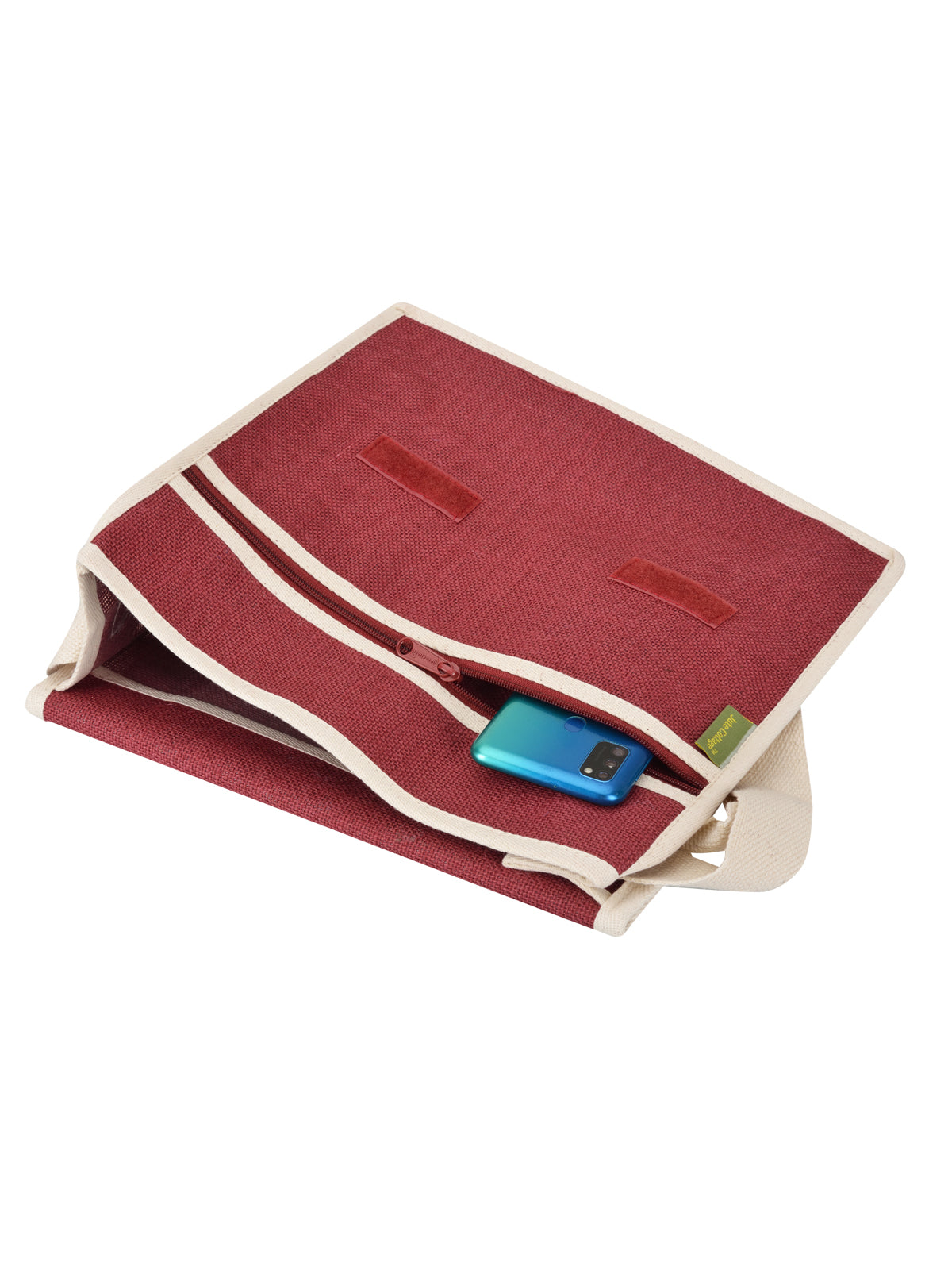 CONFERENCE BAG JUTE (D-220-MAROON)