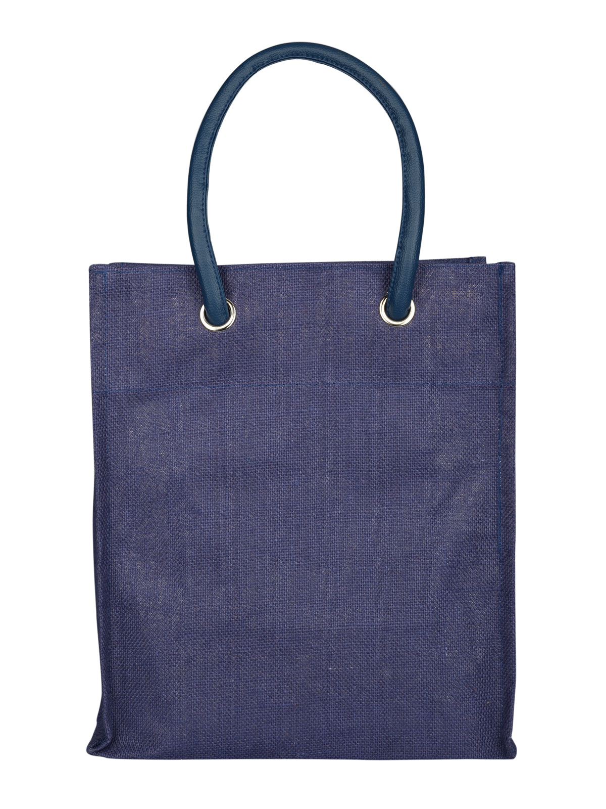 JUTE COTTAGE BIG EYELET LUNCH BAG SUSTAINABLE, ECO-FRIENDLY, 100% GENUINE, STYLISH JUTE BAG (NAVY BLUE 14X12X8)