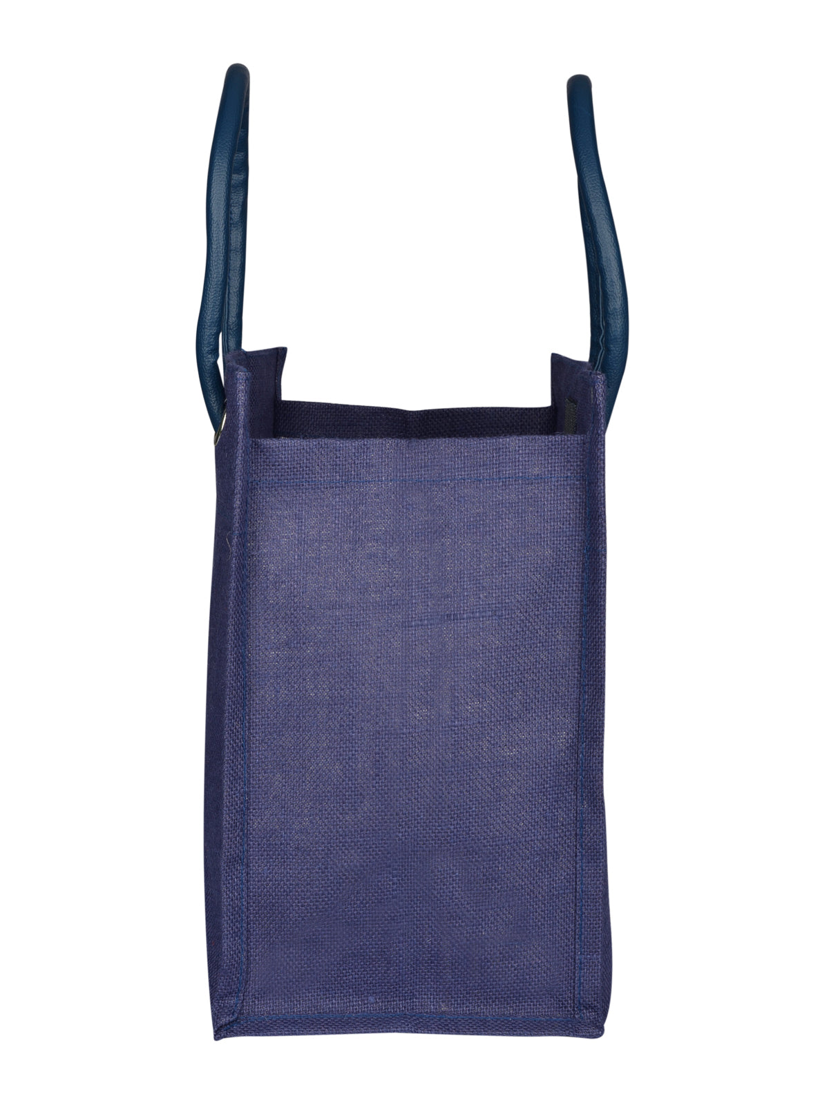 JUTE COTTAGE BIG EYELET LUNCH BAG SUSTAINABLE, ECO-FRIENDLY, 100% GENUINE, STYLISH JUTE BAG (NAVY BLUE 14X12X8)