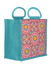 Jute Cottage Mughal Print Zipper Lunch Bag