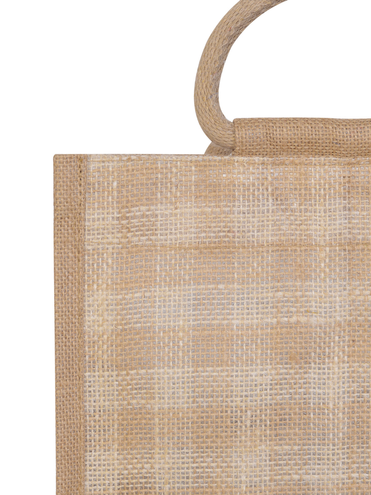 13 X 11 X 7 - JUTE STRIPE LUNCH BAG (B-078-NATURAL)