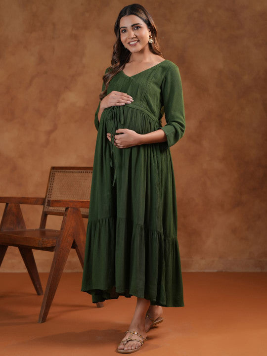 Fit & Flared Maternity Ethnic Dresses