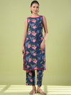 Anayna Women Floral Printed Regular Pure Cotton Kurta with Trousers