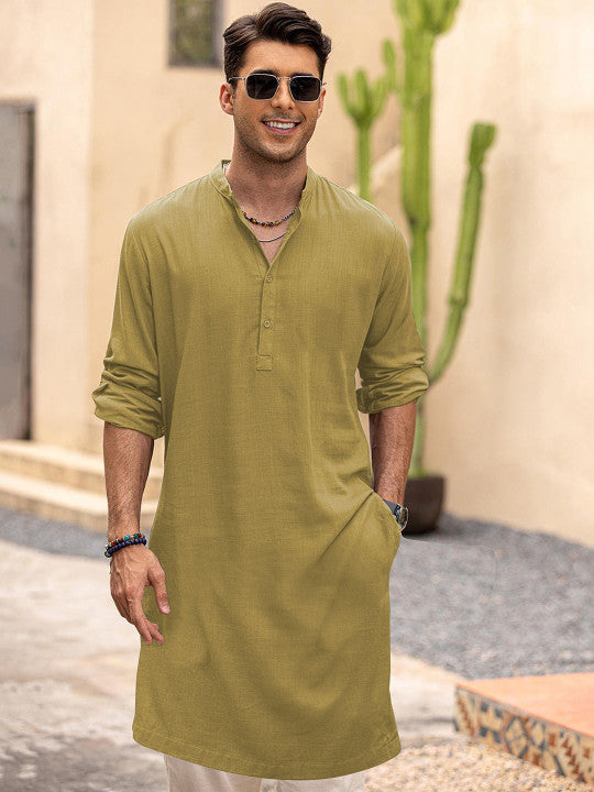 Anouk Men Solid Long Kurta