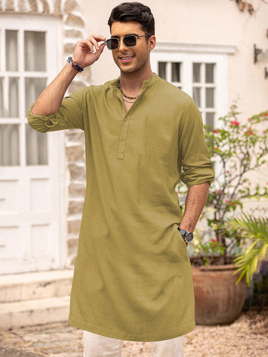 Anouk Men Solid Long Kurta