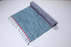 Shramdaan Blue and Black Shaded Yoga Mat with Pink Stripes