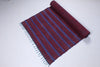 Shramdaan Maroon and Black Shaded Yoga Mat with Blue Stripes