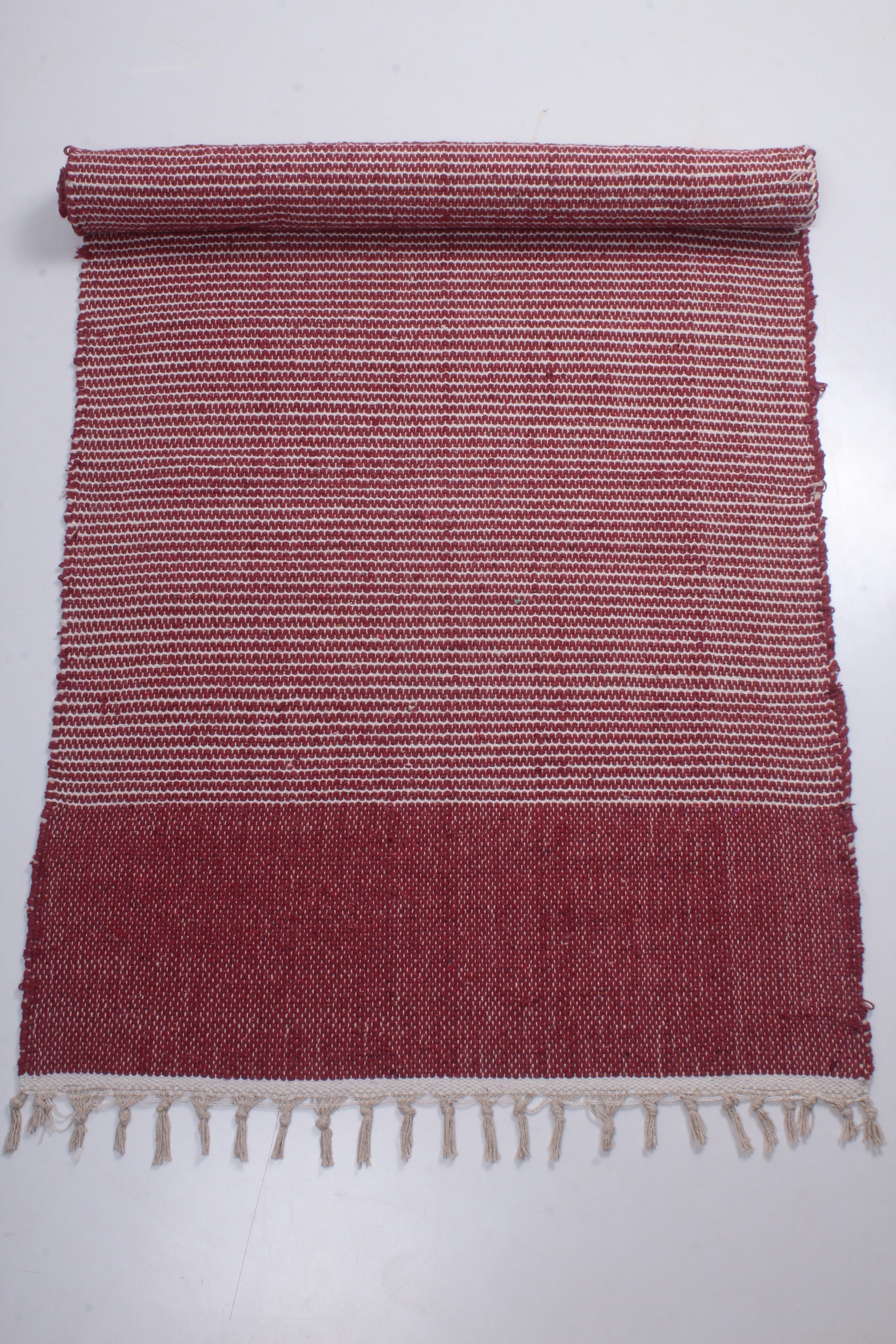 Violet Yoga Mate with White Stripes