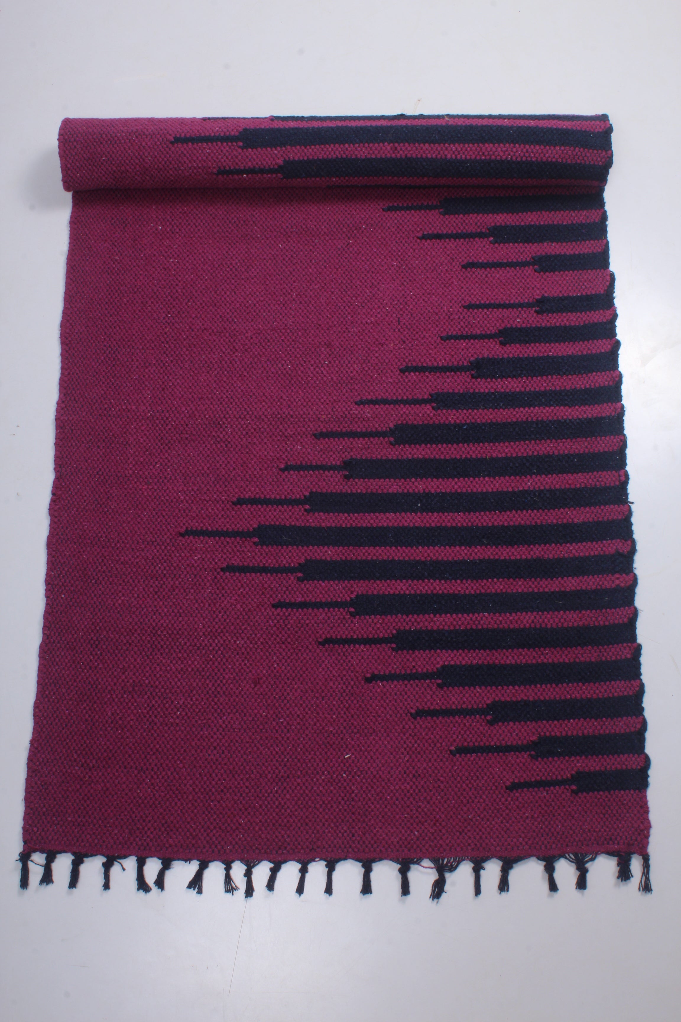 Red Yoga Mate with Black Stripes