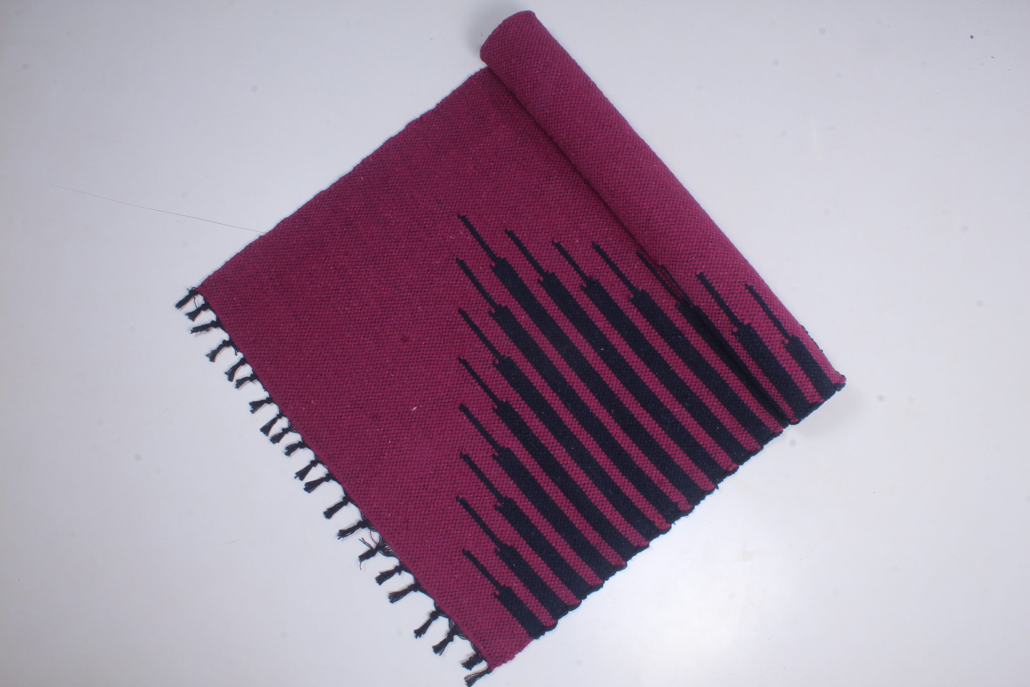 Red Yoga Mate with Black Stripes