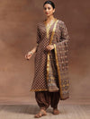 Libas Floral Printed Straight Gotta Patti Pure Cotton Kurta with Salwar & Dupatta
