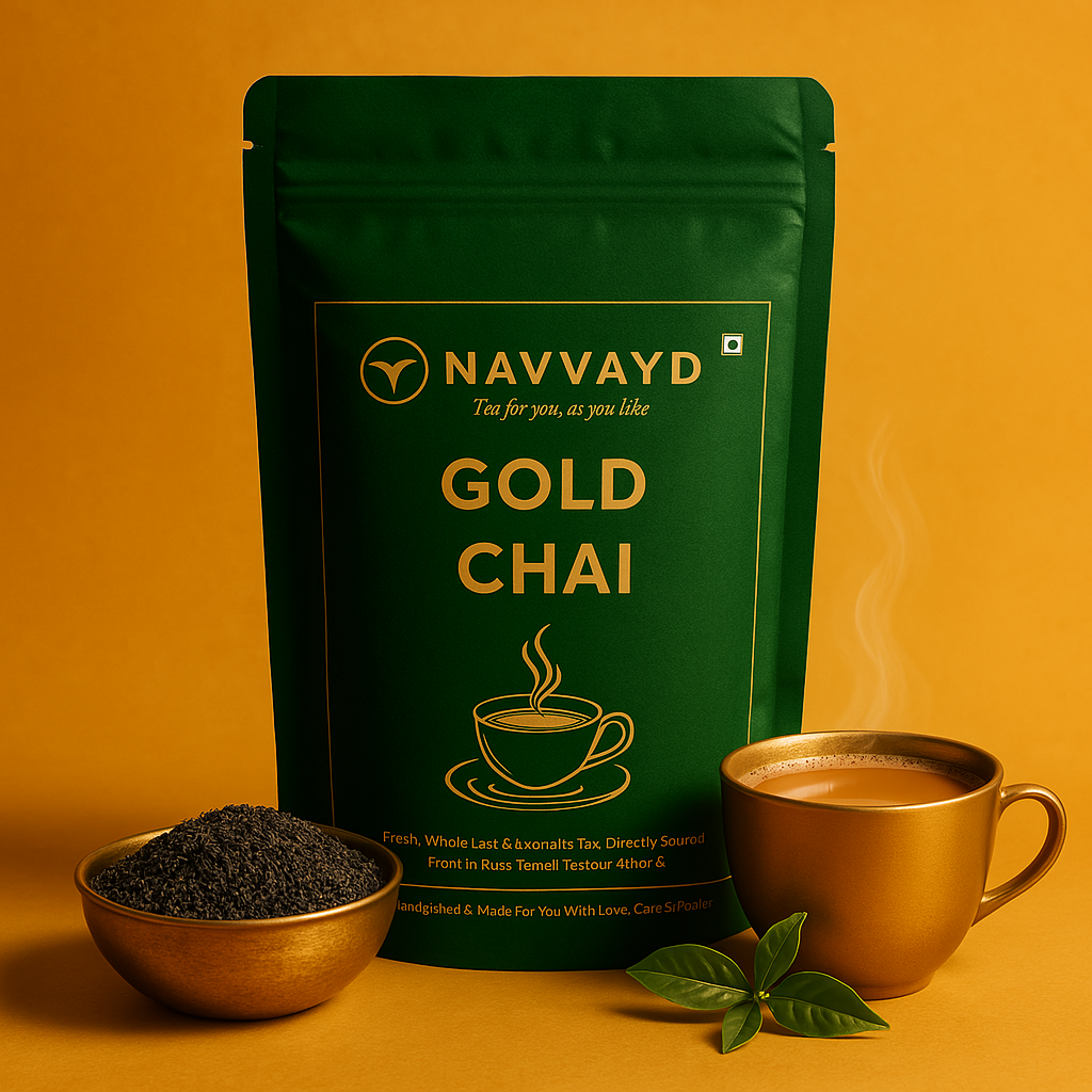 Navvayd Gold Chai  | Premium blend of Assam CTC and Darjeeling Leaves