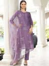 Tikhi Imli Round Neck Straight Kurta with Trousers & Dupatta