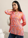 Libas Women Mandarin Collar Printed Tunic