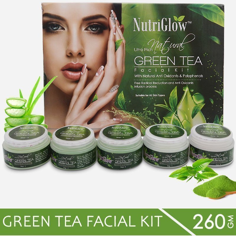 NutriGlow Green Tea Facial Kit 260 gms Swadesii