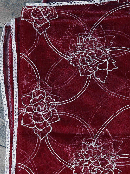 Tikhi Imli Floral Embroidered Thread Work Kurta with Trousers & Dupatta