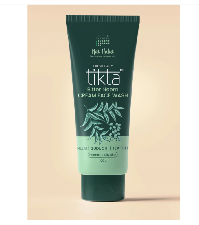 Nat Habit Bitter Neem Tikta Cream Face Wash - 100 gms - Swadesii