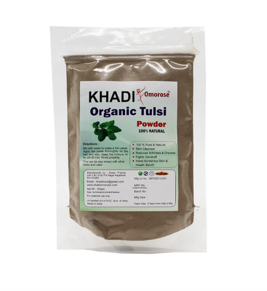 Khadi Omorose Tulsi Basil leaf Powder 100 gms Swadesii