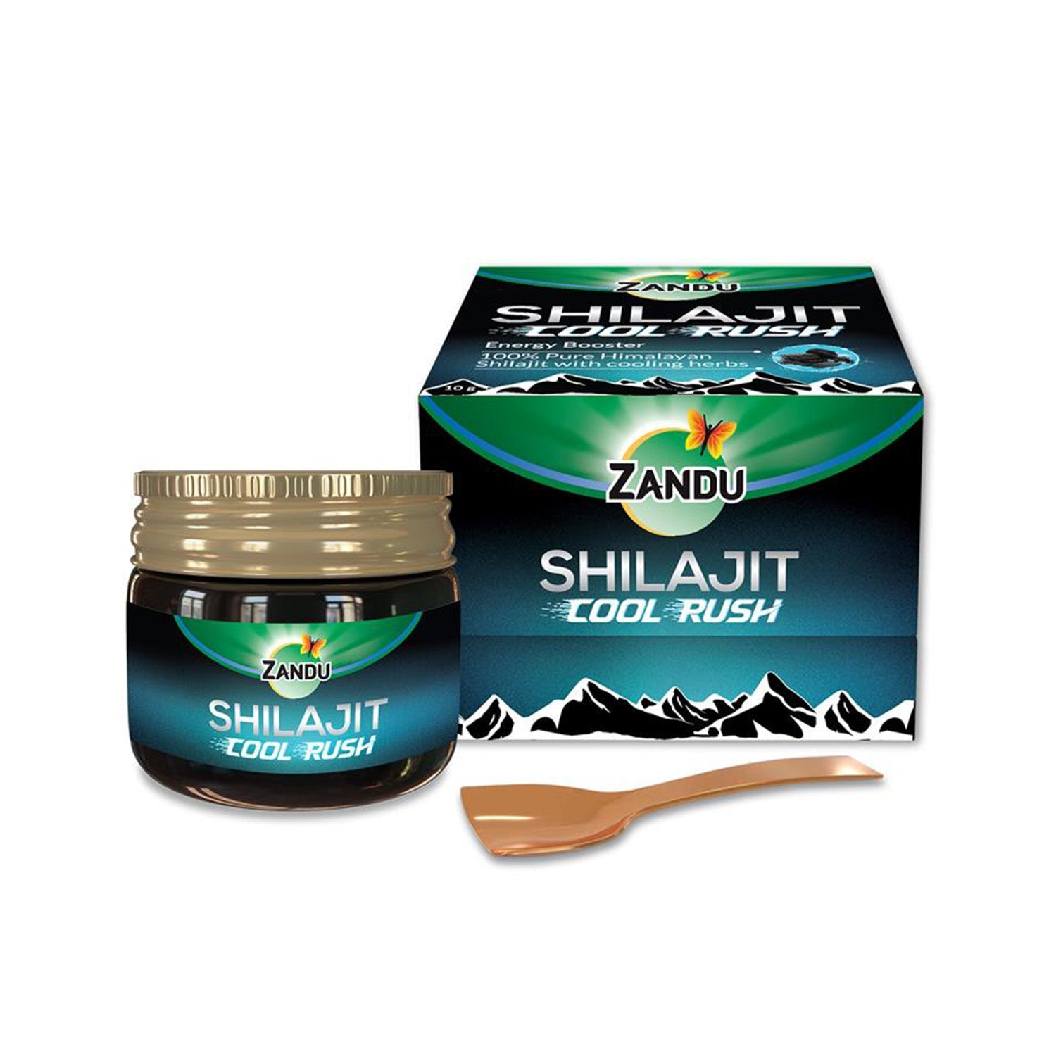 Zandu Shilajit Cool Rush Resin: 1st Ever Shilajit Resin with Heat Balancing Ingredients (10g)