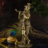 Svastika Brass Standing Krishna idol Playing Flute (6 Inch)