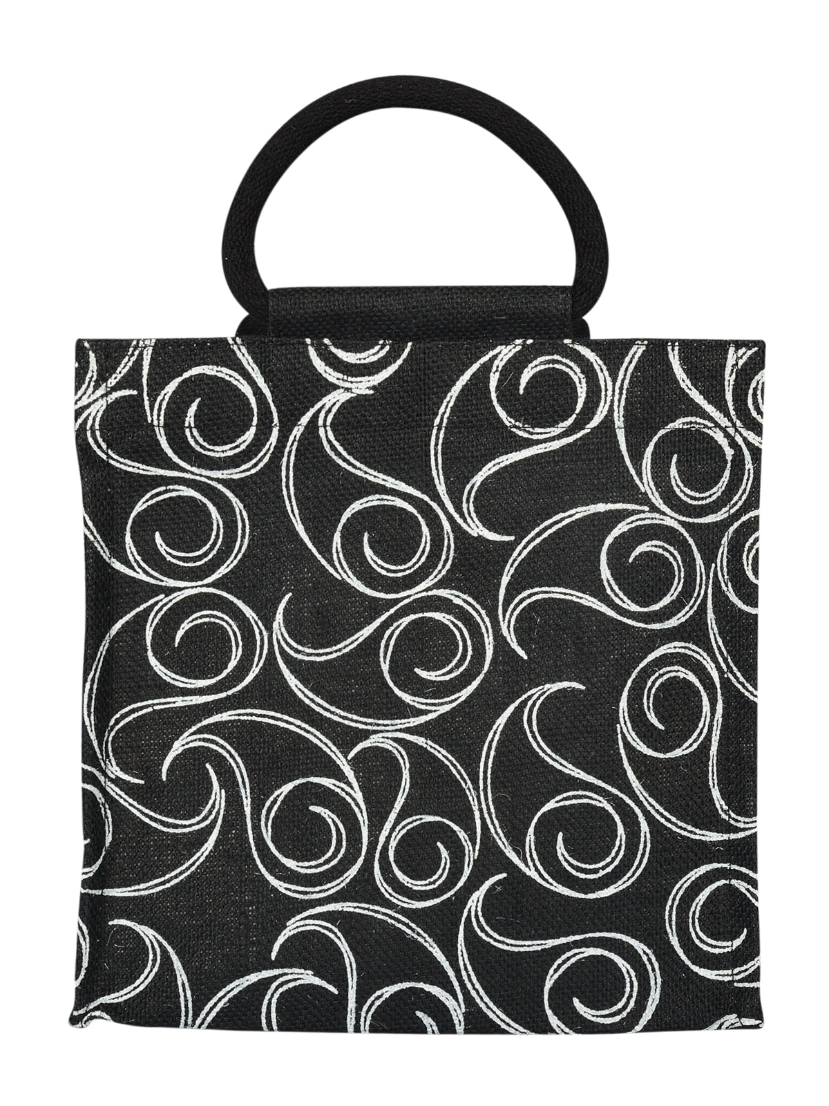 10 X 10 X 6 - ALL OVER ZIPPER LUNCH  (B-022-BLACK)