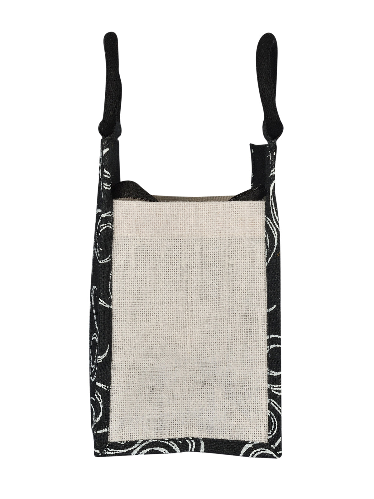 10 X 10 X 6 - ALL OVER ZIPPER LUNCH  (B-022-BLACK)