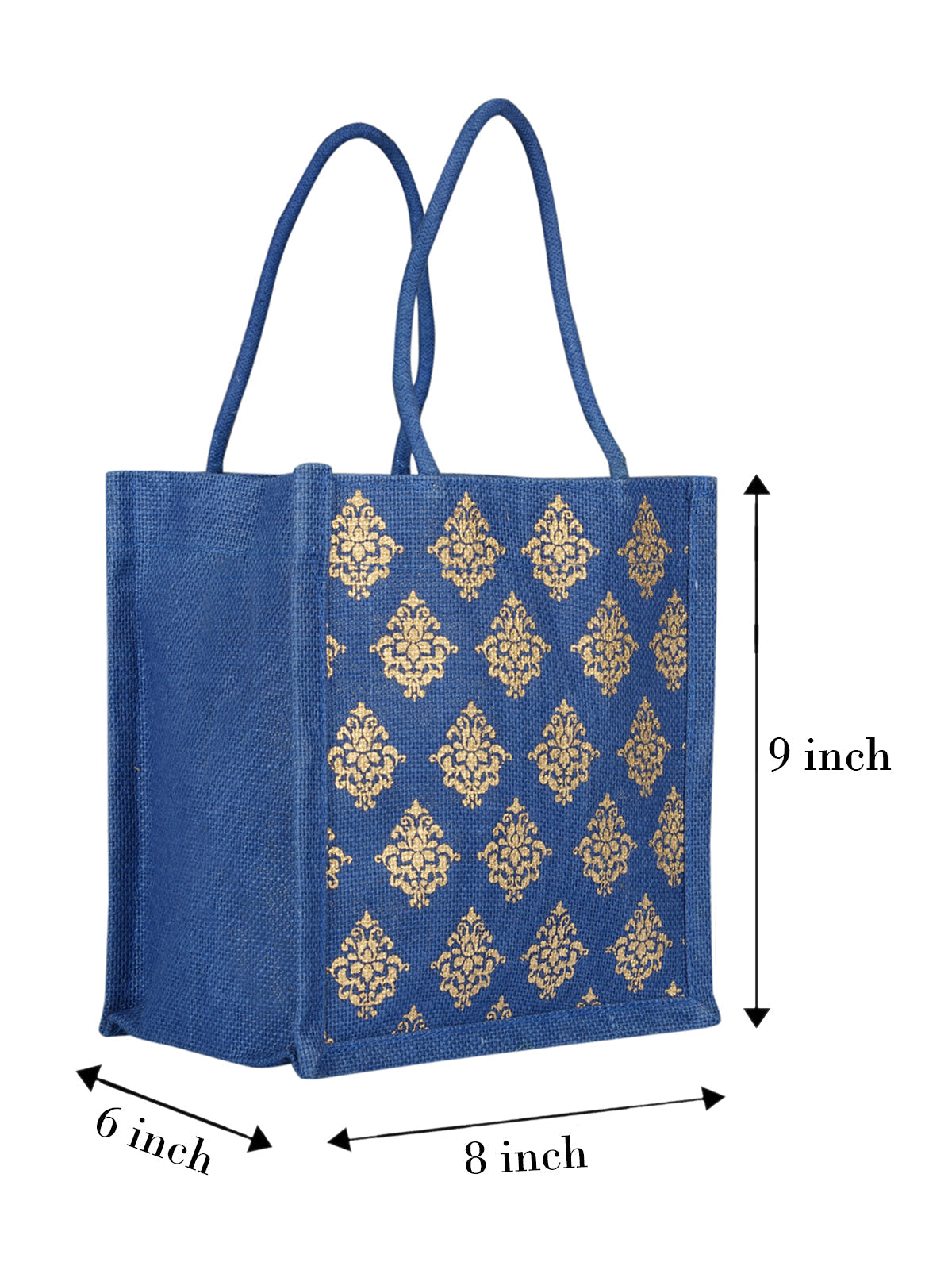 9 X 8 X 5 - GOLD PRINT EYELET (B-178-BLUE)