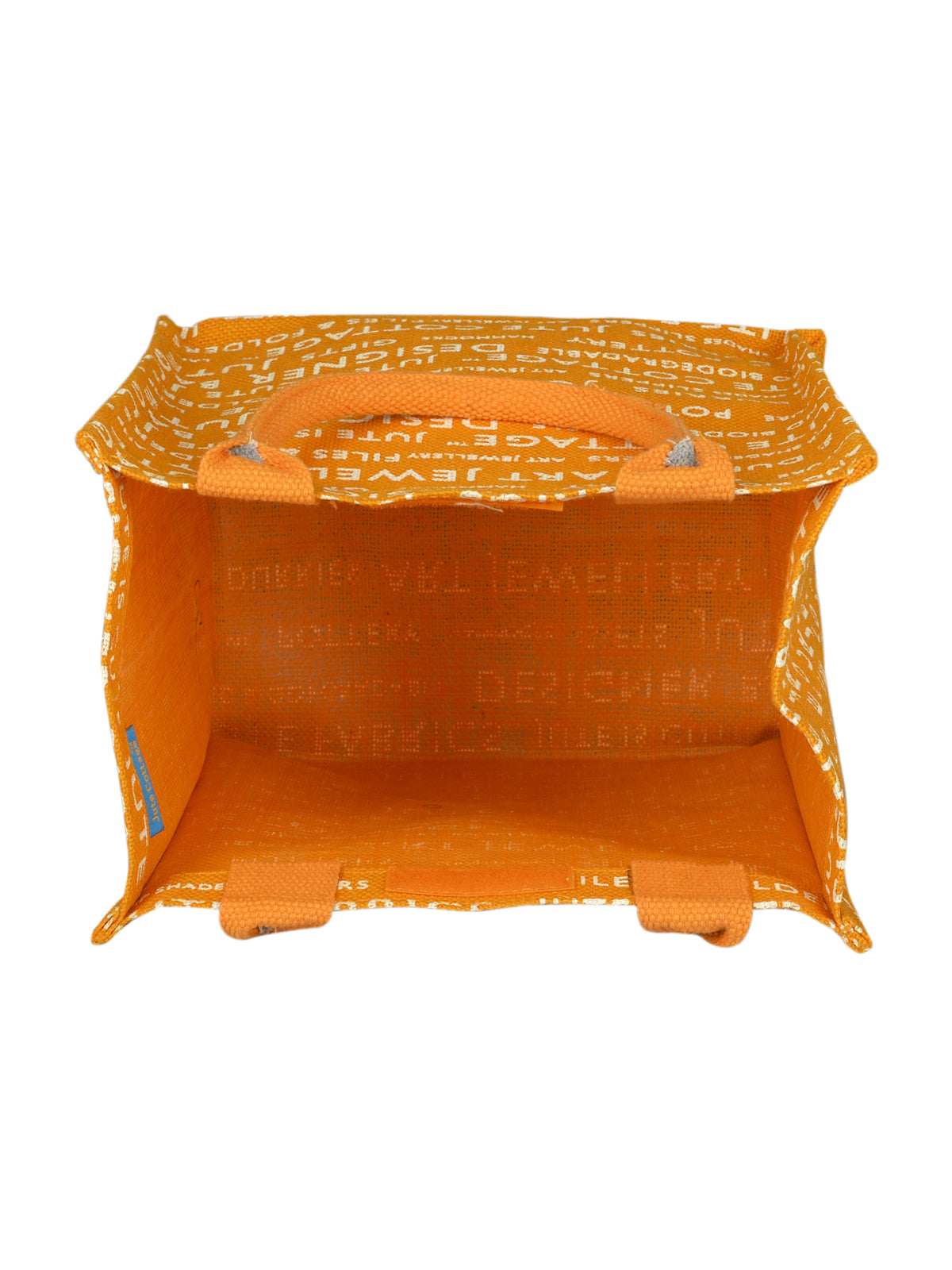 13 X 11 X 7 - JUTE COTTAGE PRINTED ZIPPER LUNCH BAG (B-038-YELLOW)