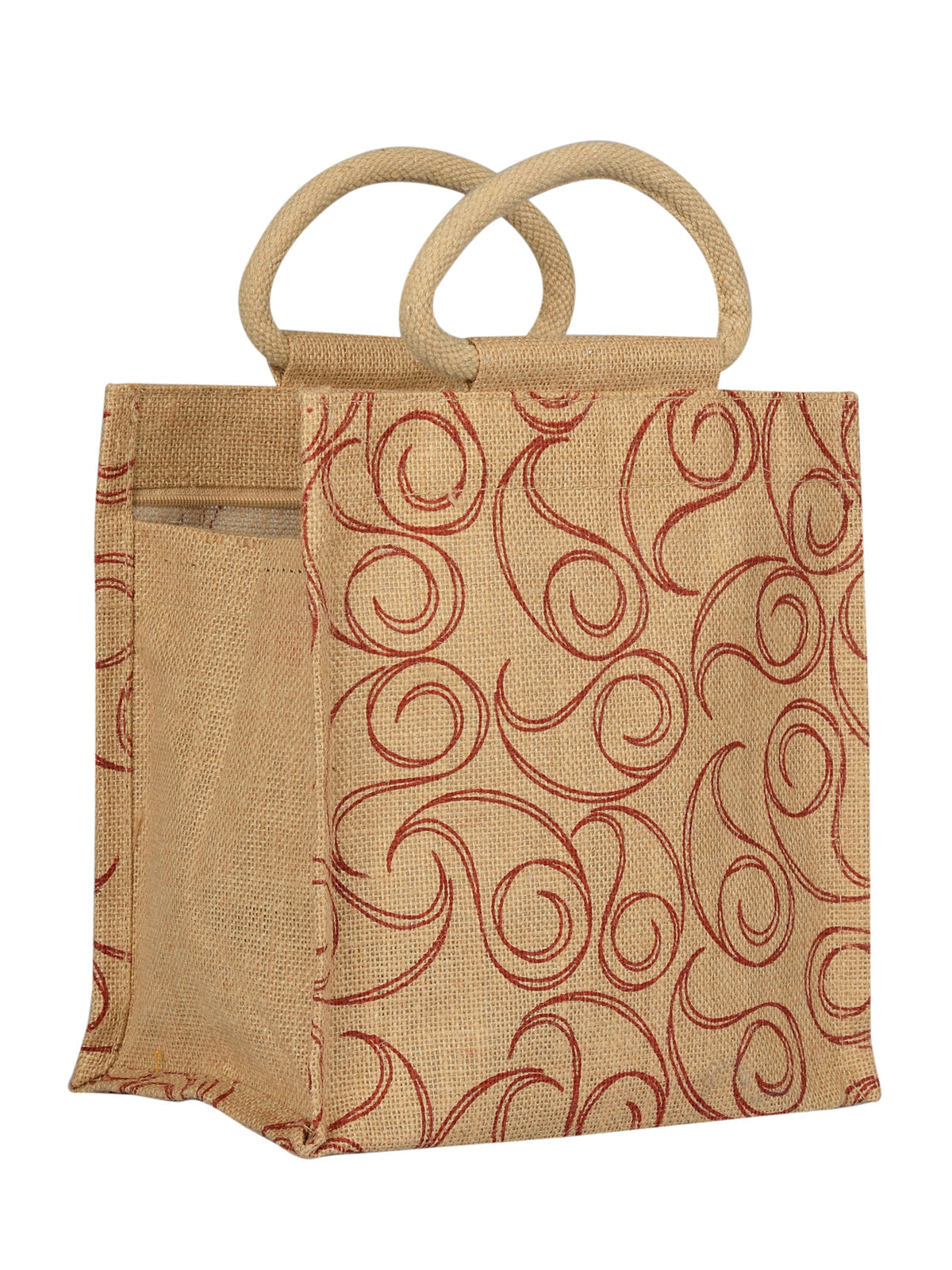 10 X 10 X 6 - ALL OVER ZIPPER LUNCH  (B-022-BLACK)