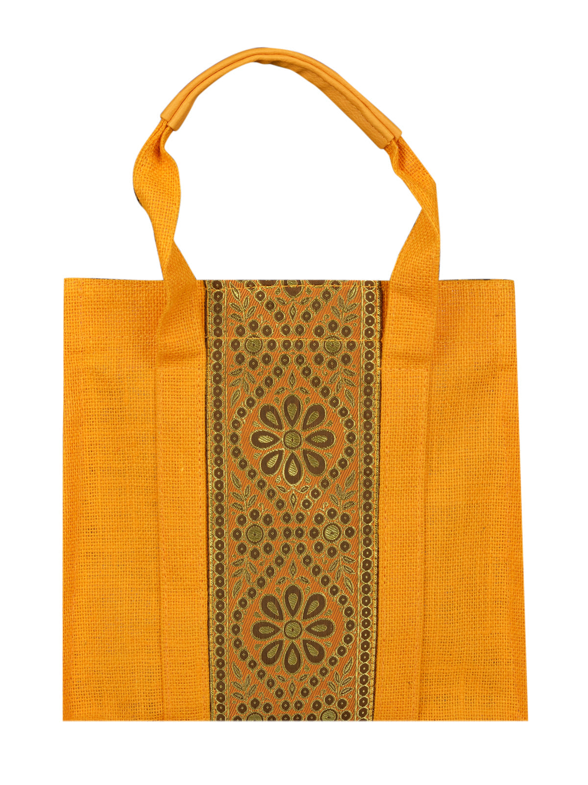 JUTE COTTAGE VERTICAL LACE ZIPPER LUNCH BAG, SUSTAINABLE, ECO-FRIENDLY, STYLISH JUTE BAG (RED 10X10X6)