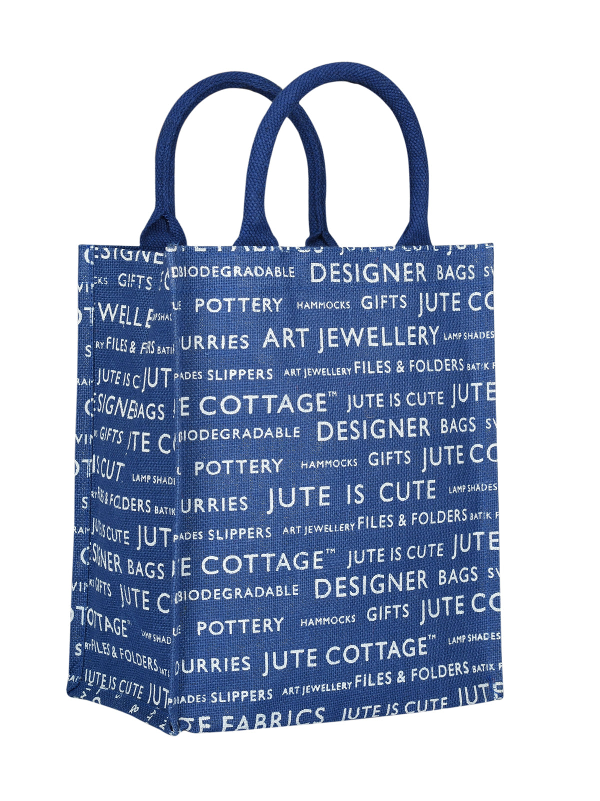 13 X 11 X 7 - JUTE COTTAGE PRINTED ZIPPER LUNCH BAG (B-038-YELLOW)