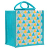 Jute Cottage Triangle Print Zipper Lunch Bag