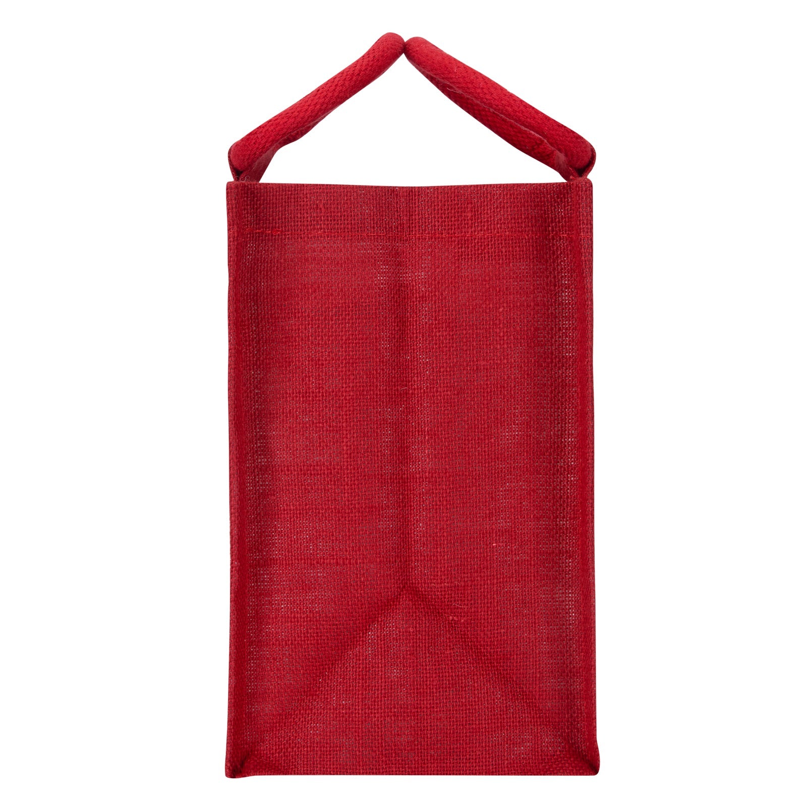 JUTE COTTAGE CAT PRINT ZIPPER LUNCH BAG, SUSTAINABLE, ECO-FRIENDLY, 100% GENUINE JUTE, STYLISH (RED 11X10X7)