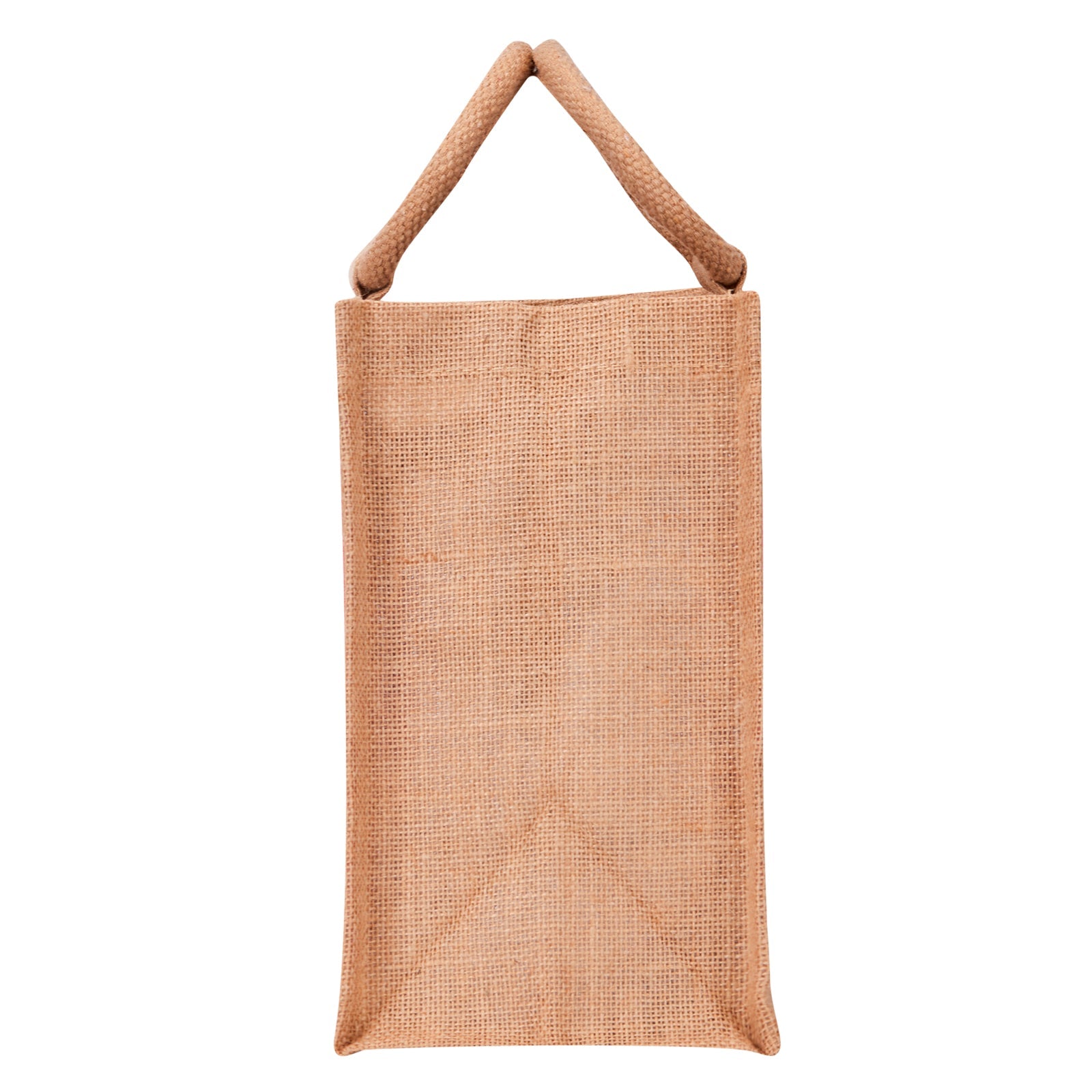 JUTE COTTAGE TAPER ZIPPER LUNCH BAG, SUSTAINABLE, ECO-FRIENDLY, 100% GENUINE JUTE, STYLISH (RED 10X13X6)