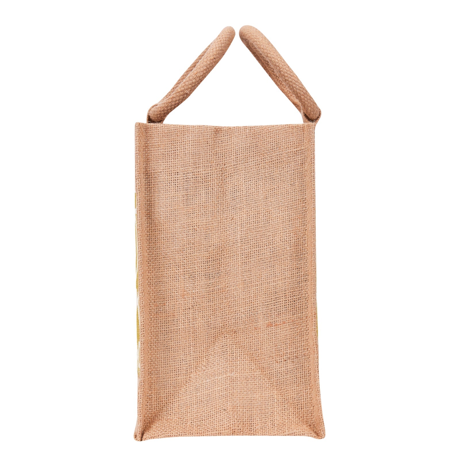 JUTE COTTAGE TAPER ZIPPER LUNCH BAG, SUSTAINABLE, ECO-FRIENDLY, 100% GENUINE JUTE, STYLISH (GREEN 10X13X6)