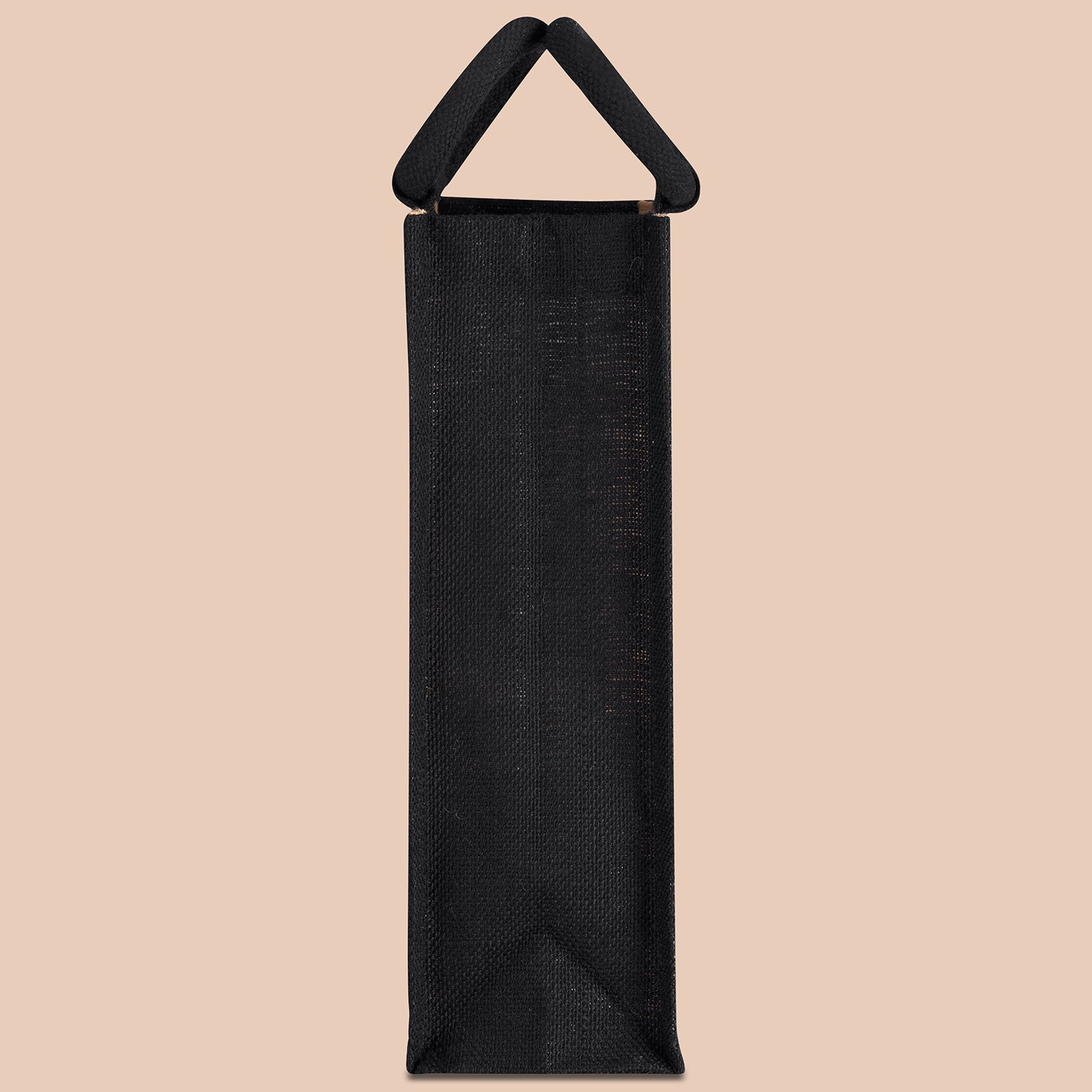 JUTE COTTAGE BOTTLE BAG WARLI PRINT, SUSTAINABLE, ECO-FRIENDLY, 100% GENUINE JUTE, STYLISH (NATURAL/BLACK 14X5X4.5)