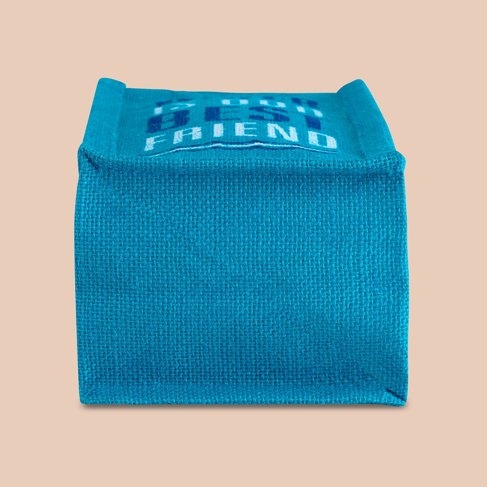 JUTE COTTAGE BOTTLE BAG WATER BEST FRIEND, SUSTAINABLE, ECO-FRIENDLY, 100% GENUINE JUTE, STYLISH (TURQUOISE BLUE 14X5X4.5