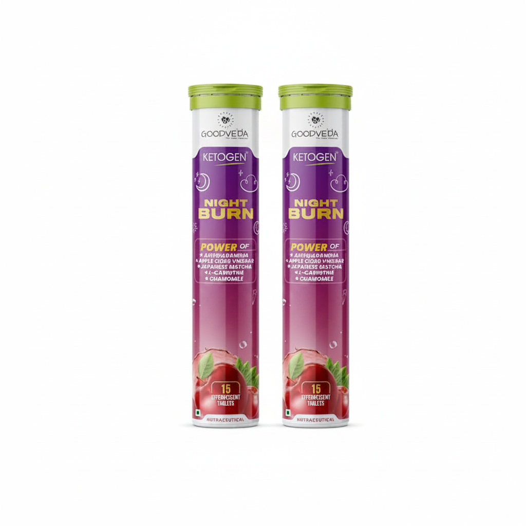 Goodveda Night Burn with Apple Cider Vinegar Tablet - 15 Tablet (Pack -  Swadesii