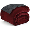 Cloth Fusion Fleece Sherpa Blanket for Winter Single Bed Soft Quilt Blanket Maroon Colour