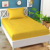 Starnstyle 220 Glace Cotton 1 Single Bedsheet with 1 Pillow Cover  Yellow