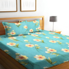 Starnstyle Polycotton 220 TC Floral Printed King Size Double Bedsheet with 2 Pillow Covers Themis